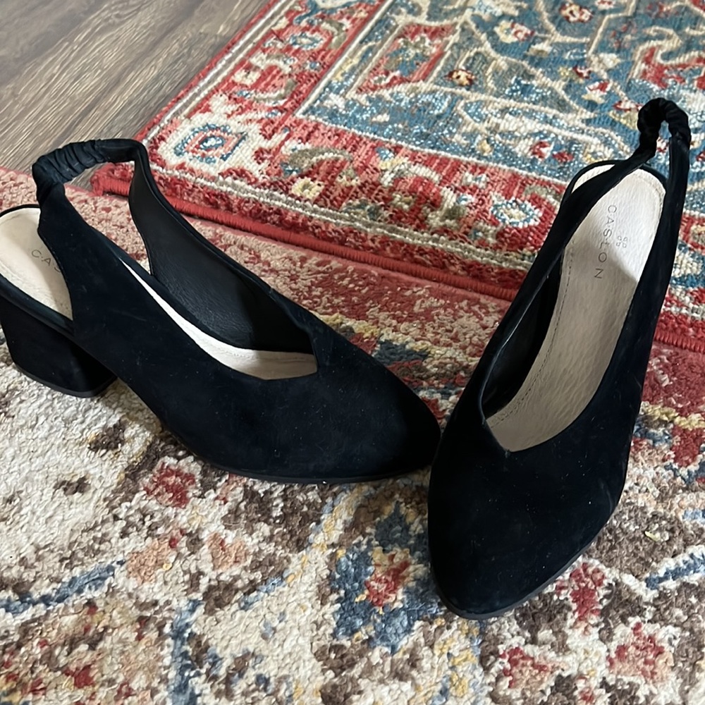 Caslon Black Suede Heels